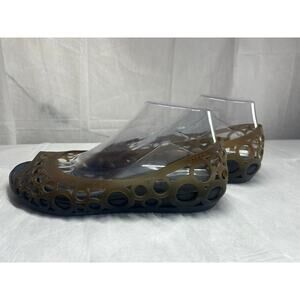 Crocs Adrina Brown Peep Toe Slip On Women Size 9